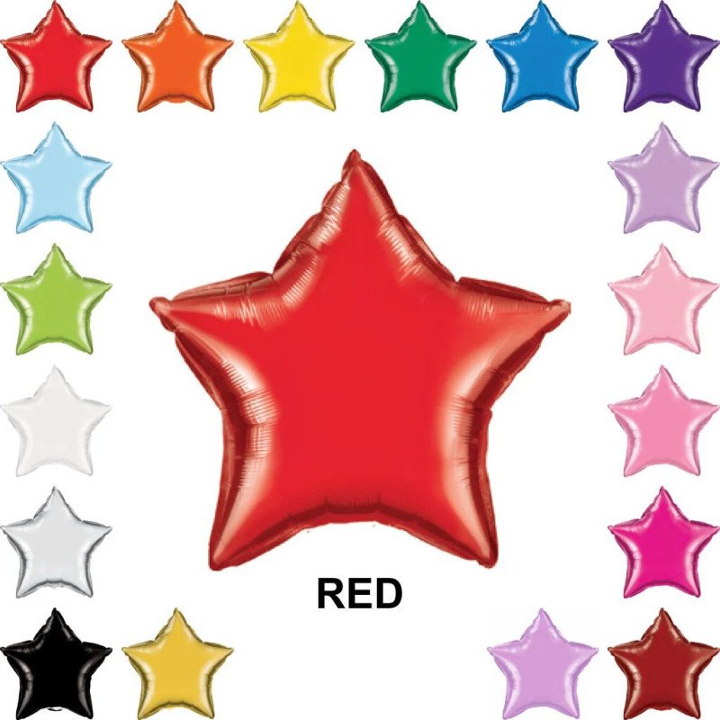 Foil Balloon- Happy Birthday- Heart- Stars (Pqt/12pcs)